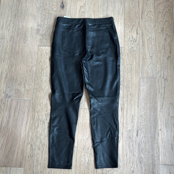 NWT SPANX Leather Like Ankle Skinny Pants Luxe Black Size Large - Picture 10 of 12